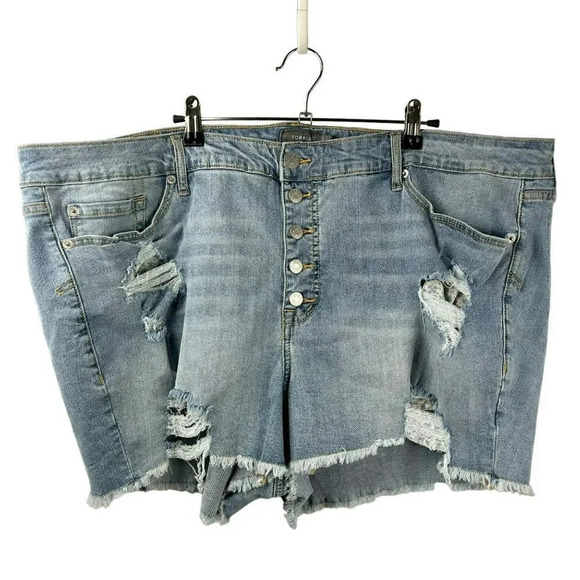 NEW Torrid Boyfriend Vintage Stretch Mid-Rise Short Women Plus 26 Light‎ Blue - Picture 5 of 11